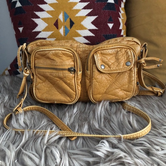 Distressed Vegan Leather Crossbody Bag - Picture 6 of 8